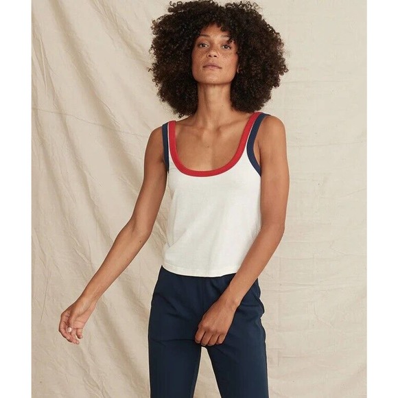 Marine Layer Women's Re-Spun High Softness Fabric Tank Top Tee T-Shirt - Picture 6 of 8